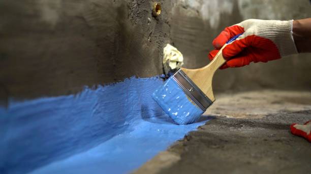Commercial Waterproofing project at a Cuyahoga Falls, OH business property by SJ Waterproofing Pros